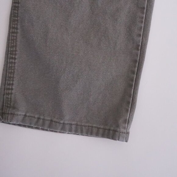 Vintage Rustler Olive Green Carpenter Dungaree Heavyweight Denim Jeans 32X32 - Picture 12 of 16